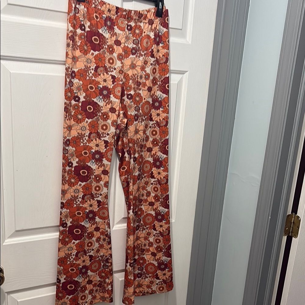 SHEIN Floral Boot Cut Pants